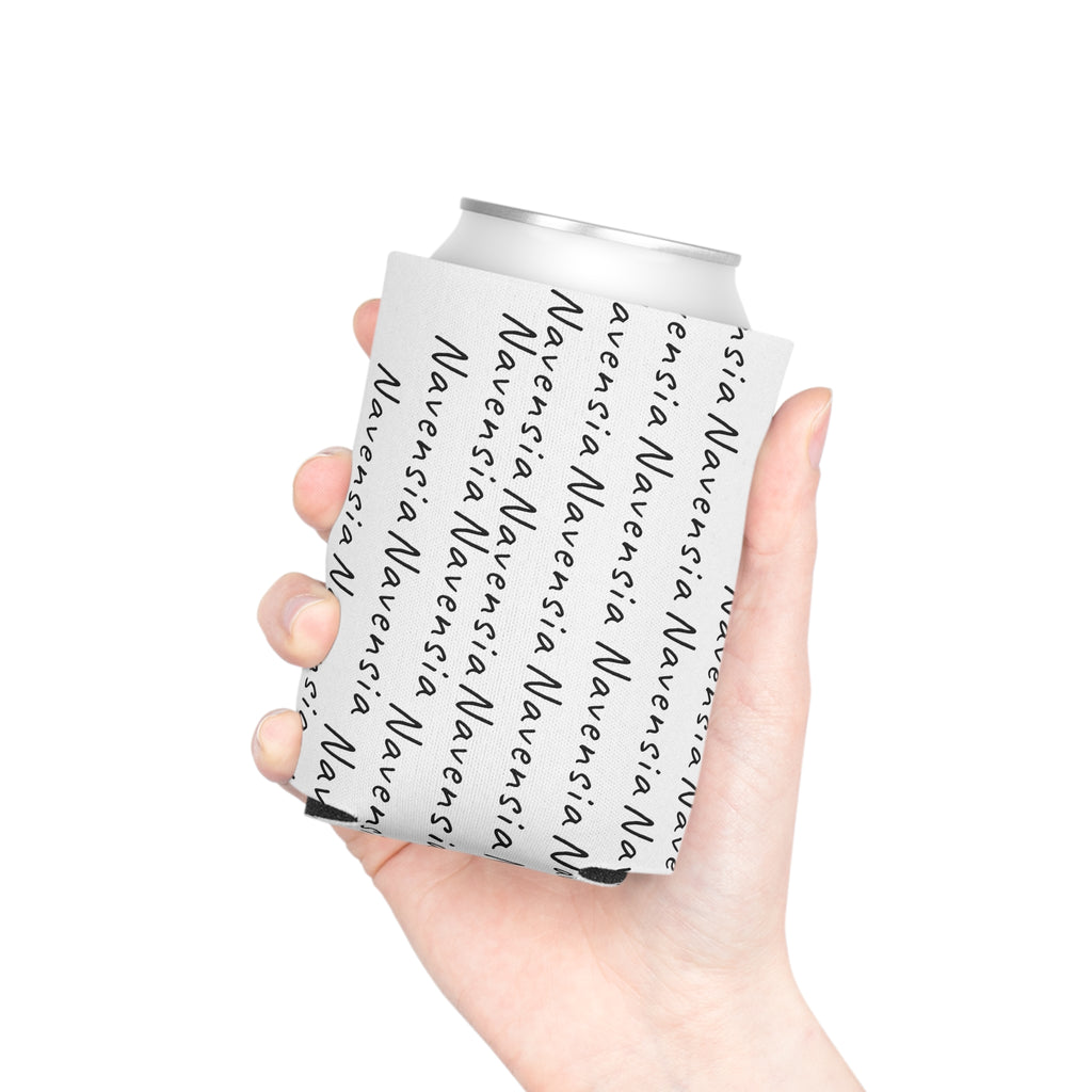 Can Cooler — Repeating 'Navensia' Script Pattern (Custom Name Design)