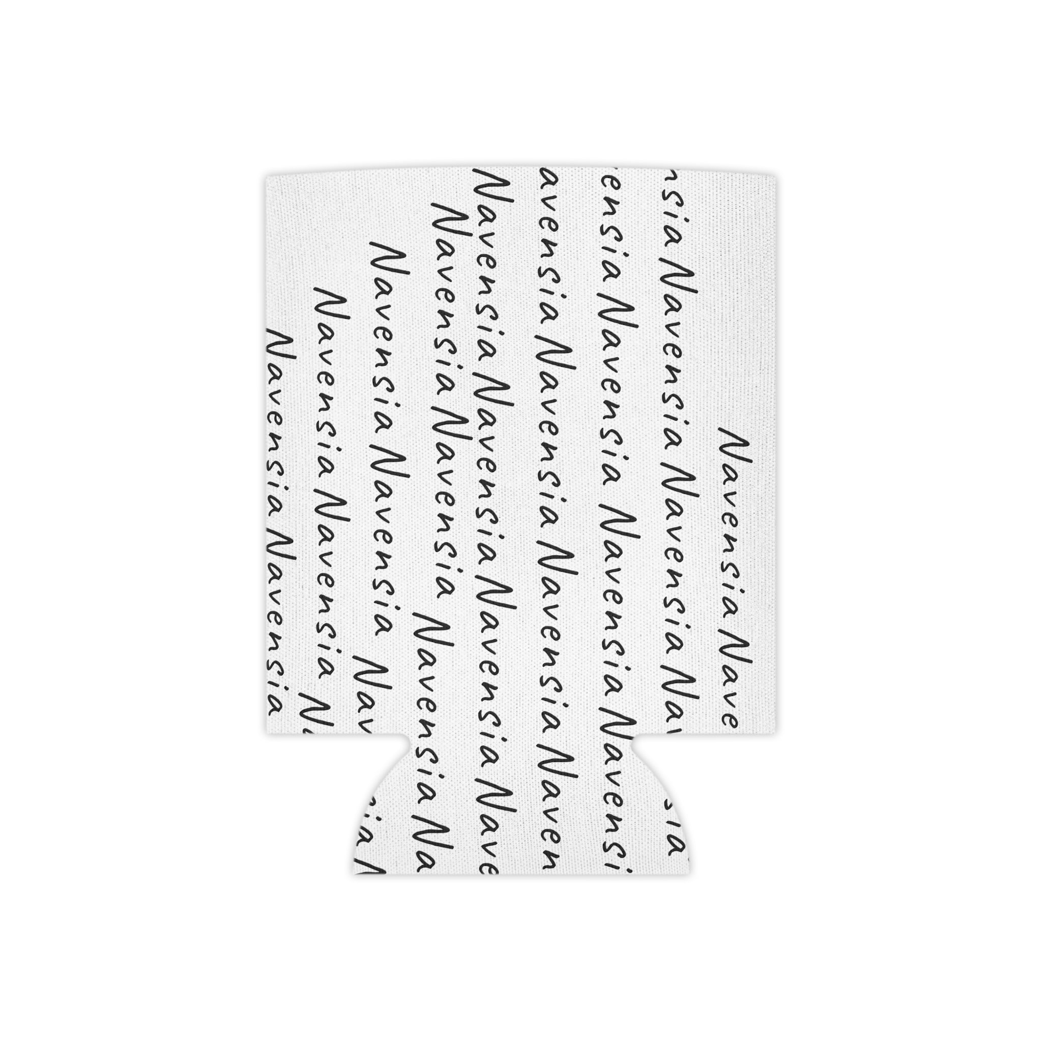 Can Cooler — Repeating 'Navensia' Script Pattern (Custom Name Design)