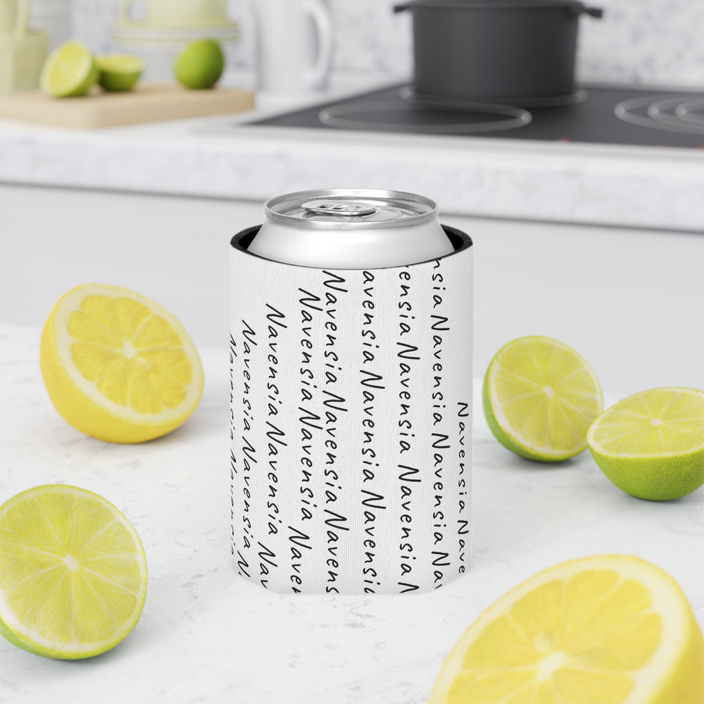 Can Cooler — Repeating 'Navensia' Script Pattern (Custom Name Design)