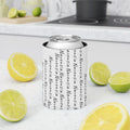 Can Cooler — Repeating 'Navensia' Script Pattern (Custom Name Design)