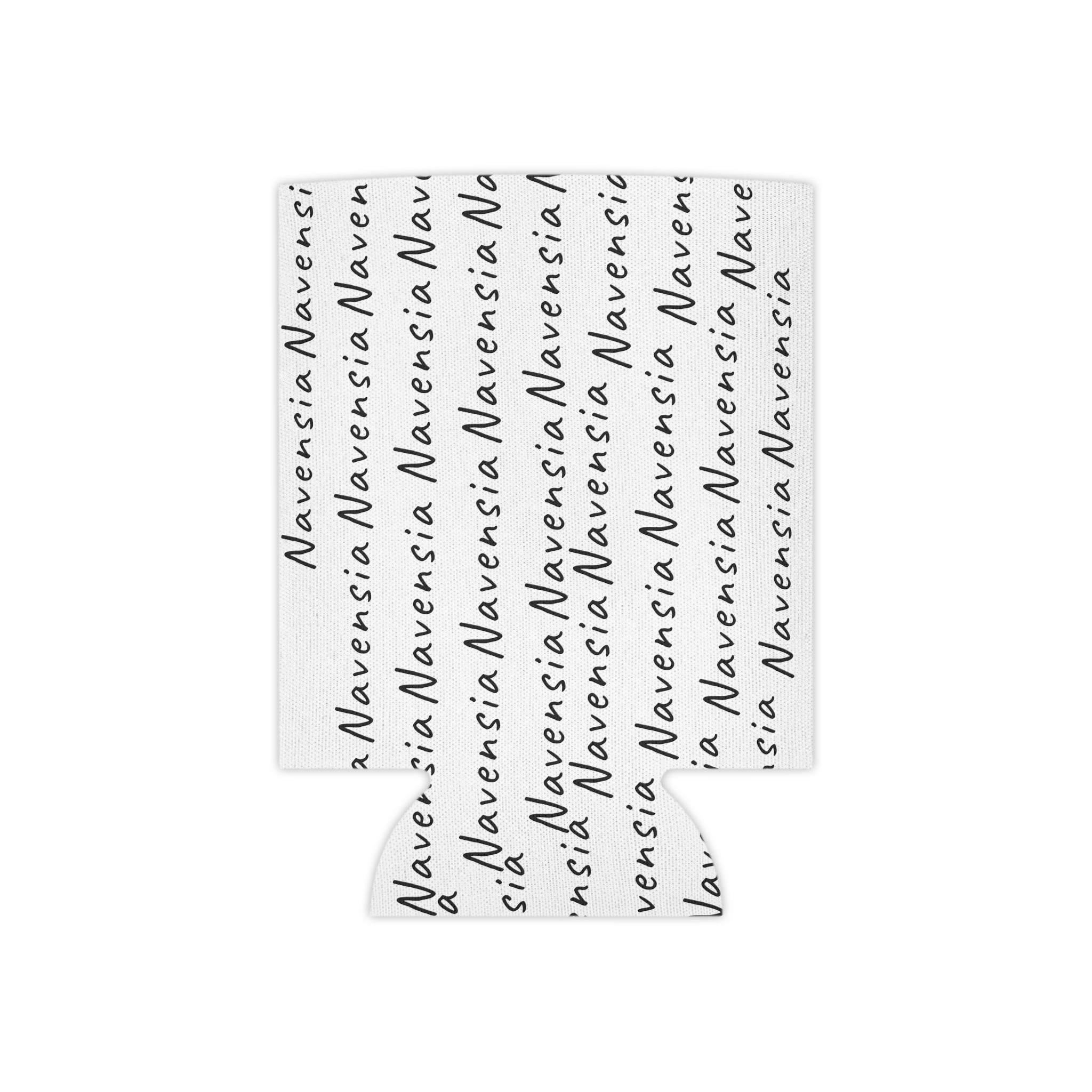 Can Cooler — Repeating 'Navensia' Script Pattern (Custom Name Design)